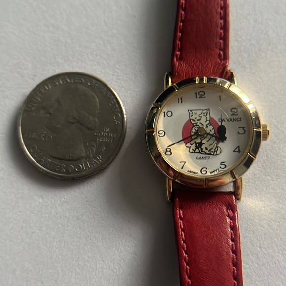 Vintage Cat Chasing Mouse Da Vinci Quartz Watch - Picture 10 of 16
